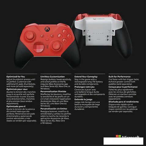 Геймпад Microsoft Xbox Elite Wireless Series 2 Core (красный)