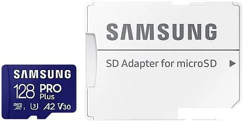 Карта памяти Samsung PRO Plus microSDXC 128GB MB-MD128SA/EU (с адаптером)
