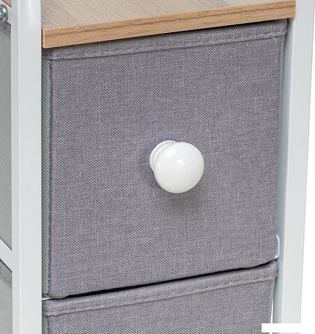 Комод Импэкс Leset Ноа 4 ящика узкий (белый/светло-серый)