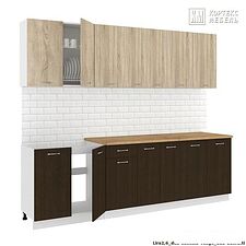 Готовая кухня Кортекс-мебель Корнелия Лира-лайт 2.6м (дуб сонома/венге/мадрид) Готовая кухня Кортекс-мебель Корнелия Лира-лайт 2.6м (дуб сонома/венге/мадрид)