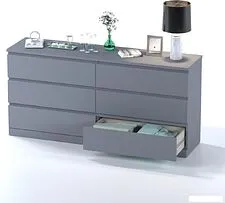 Комод Mio Tesoro Варма 6D (серый)