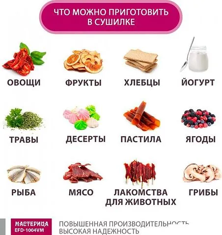 Сушилка для овощей и фруктов Мастерица EFD-1004VM