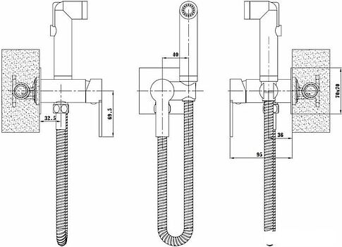 Гигиенический душ Esko SMH06 (черный)