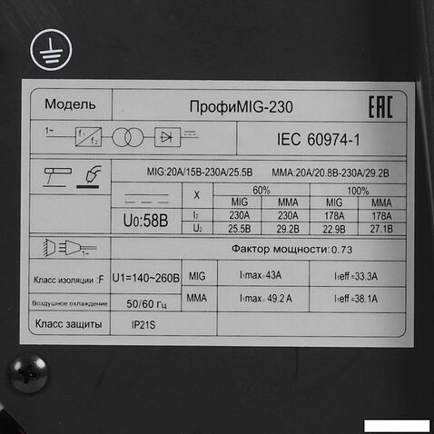 Сварочный инвертор Edon Профи MIG-230