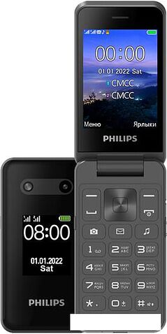 Кнопочный телефон Philips Xenium E2602 (темно-серый)