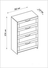Комод Mio Tesoro Сириус 4 ящика 2.02.02.060.5 (дуб венге)