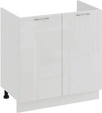 Шкаф напольный Трия Весна 1Н8М (белый/белый глянец)