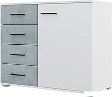 Комод Горизонт Nova 90x41x74.2 (белый/бетон)