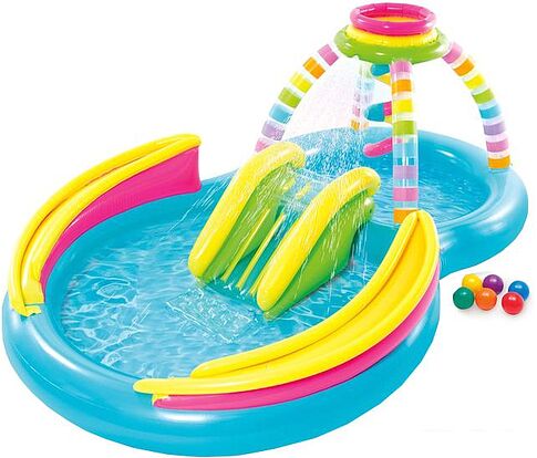 Игровой центр  Intex Rainbow Funnel Play Center 56137NP (295x191x109)