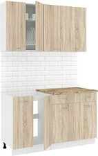 Готовая кухня Кортекс-мебель Корнелия Лира-лайт км.02464 1.4 м (дуб сонома/дуб сонома/мадрид)
