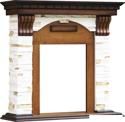 Каминокомплект Smolcom Nesvizh STD-ASP Majestic FX Black RB-STD3BLFX (дуб антик)