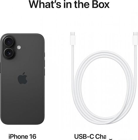 Смартфон Apple iPhone 16 128GB (черный)