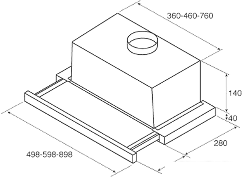 Кухонная вытяжка Jetair Aurora LX/GRX/F/60 PRF0045665C