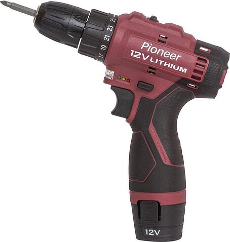 Дрель-шуруповерт Pioneer Tools CD-M1215-02C (с 2-мя АКБ, кейс)