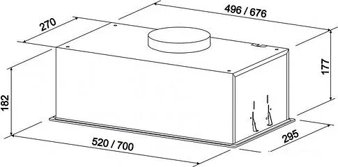 Кухонная вытяжка ZorG Technology Astra 52 (черный, 1000 куб. м/ч)