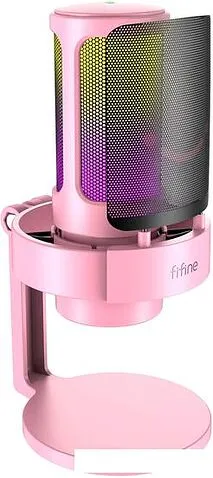 Проводной микрофон FIFINE A8 (розовый)