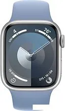 Умные часы Apple Watch Series 9 41 мм (алюминиевый корпус, серебристый/зимний синий, спортивный силиконовый ремешок S/M) Умные часы Apple Watch Series 9 41 мм (алюминиевый корпус, серебристый/зимний синий, спортивный силиконовый ремешок S/M)