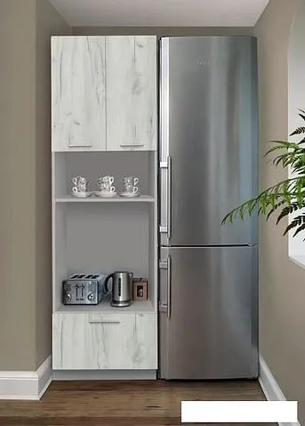 Шкаф-пенал Артём-Мебель 600мм СН-114.147 (ДСП дуб крафт белый)