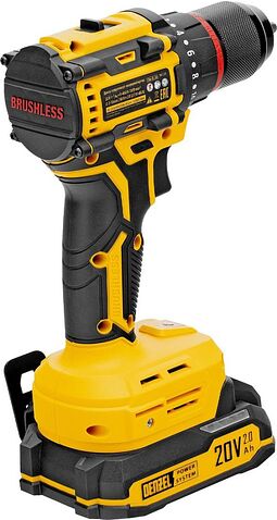 Дрель-шуруповерт Denzel CDH-BL-20 (с 2-мя АКБ, кейс)