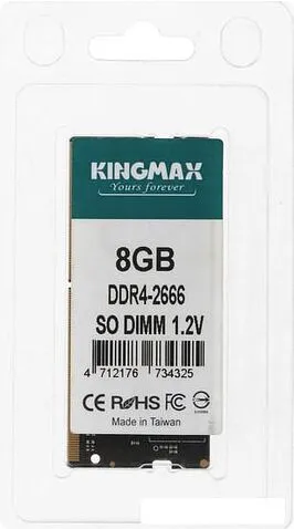 Оперативная память Kingmax 8ГБ DDR4 SODIMM 2666 МГц KM-SD4-2666-8GS