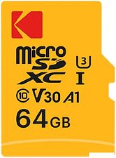 Карта памяти Kodak Ultra Performance microSDXC 64GB EKMSDM64GXC10HPRK (с адаптером)