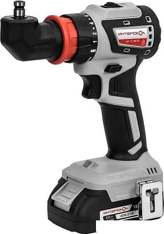 Дрель-шуруповерт Интерскол Комби ДА-13/18В (с 2-мя АКБ, кейс)