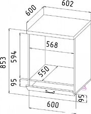Шкаф напольный Интерлиния Компо НШ60д (персидский жемчуг) Шкаф напольный Интерлиния Компо НШ60д (персидский жемчуг)
