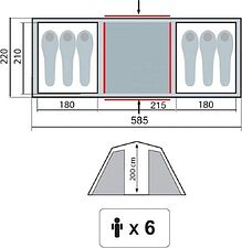 Кемпинговая палатка TRAMP Brest 6 v2 (песочный)