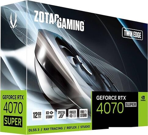 Видеокарта ZOTAC GeForce RTX 4070 Super Twin Edge 12GB GDDR6X ZT-D40720E-10M