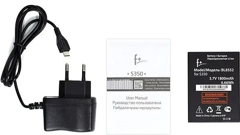Кнопочный телефон F+ S350 (темно-серый)