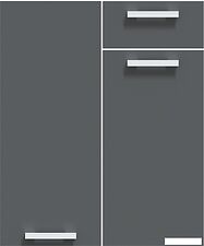 Готовая кухня Интерлиния Мила Лайт 2.8-ПМ1 (бетон портленд/антрацит/травертин серый)