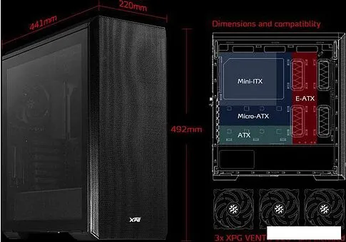 Корпус ADATA XPG Defender (черный)