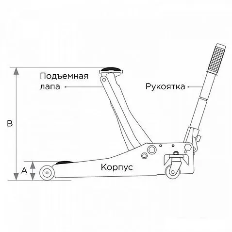 Подкатной домкрат King Tony 9TYT133-03A-B 3т