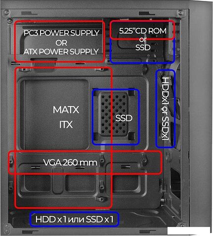 Корпус Ginzzu B410
