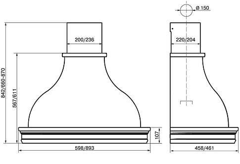 Кухонная вытяжка Elikor Аркада Валенсия 60П-650-П3Д (белый муар/дуб неокрашенный)