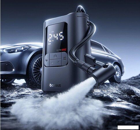 Автомобильный компрессор Baseus GoTrip VA1 Super Mini Wired Inflator 22-Cylinder Cosmic Black C0119701