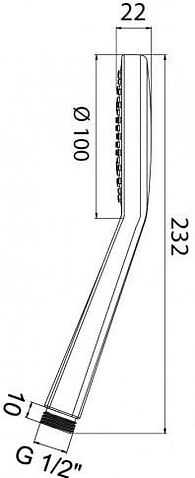 Душевая лейка Rubineta Preto 622080B