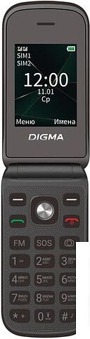 Кнопочный телефон Digma Vox FS241 (черный)