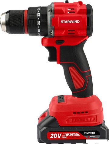 Ударная дрель-шуруповерт StarWind CDB20-2.0/2HS1 (с 2-мя АКБ, кейс)