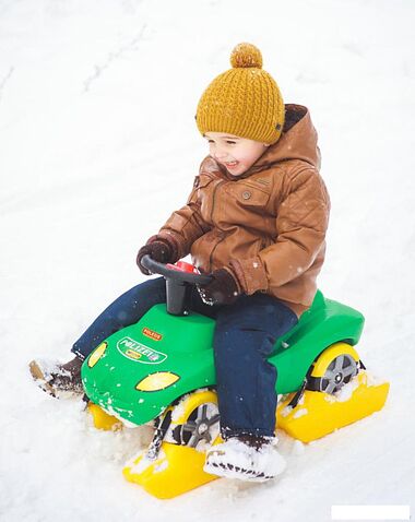 Каталка Полесье Снегоход Полиция со звуковым сигналом [44587]