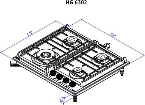Варочная панель Korting HG 6302 CTB