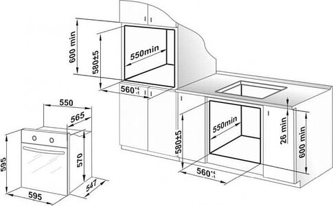 Электрический духовой шкаф Weissgauff EOV 196 LB