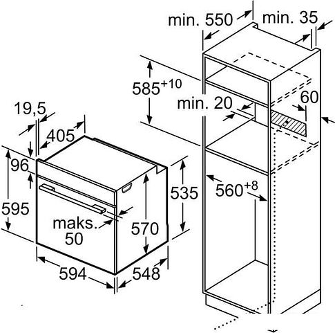 Электрический духовой шкаф Bosch HBA5360S0