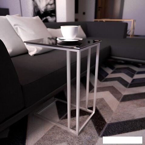 Приставной столик RasGar Престиж РСГР.001.000-0002 (черный/белый)