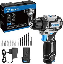 Дрель-шуруповерт Deko Sharker 12V PRO 084-1036 (с 2-мя АКБ, кейс)