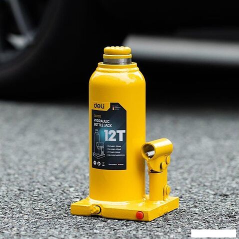 Бутылочный домкрат Deli DQ71012 12т