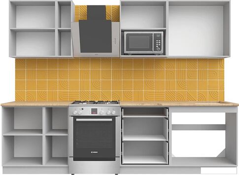 Готовая кухня Arvento АНТА-плюс 2.2м (белый)