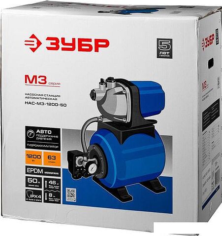 Насосная станция Зубр Мастер НАС-М3-1200-50