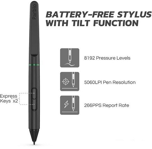Графический планшет Parblo Ninos S (черный)