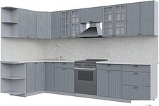 Готовая кухня Интерлиния Берес 1.5x3.3 левая (дуб серый/опал светлый) Готовая кухня Интерлиния Берес 1.5x3.3 левая (дуб серый/опал светлый)